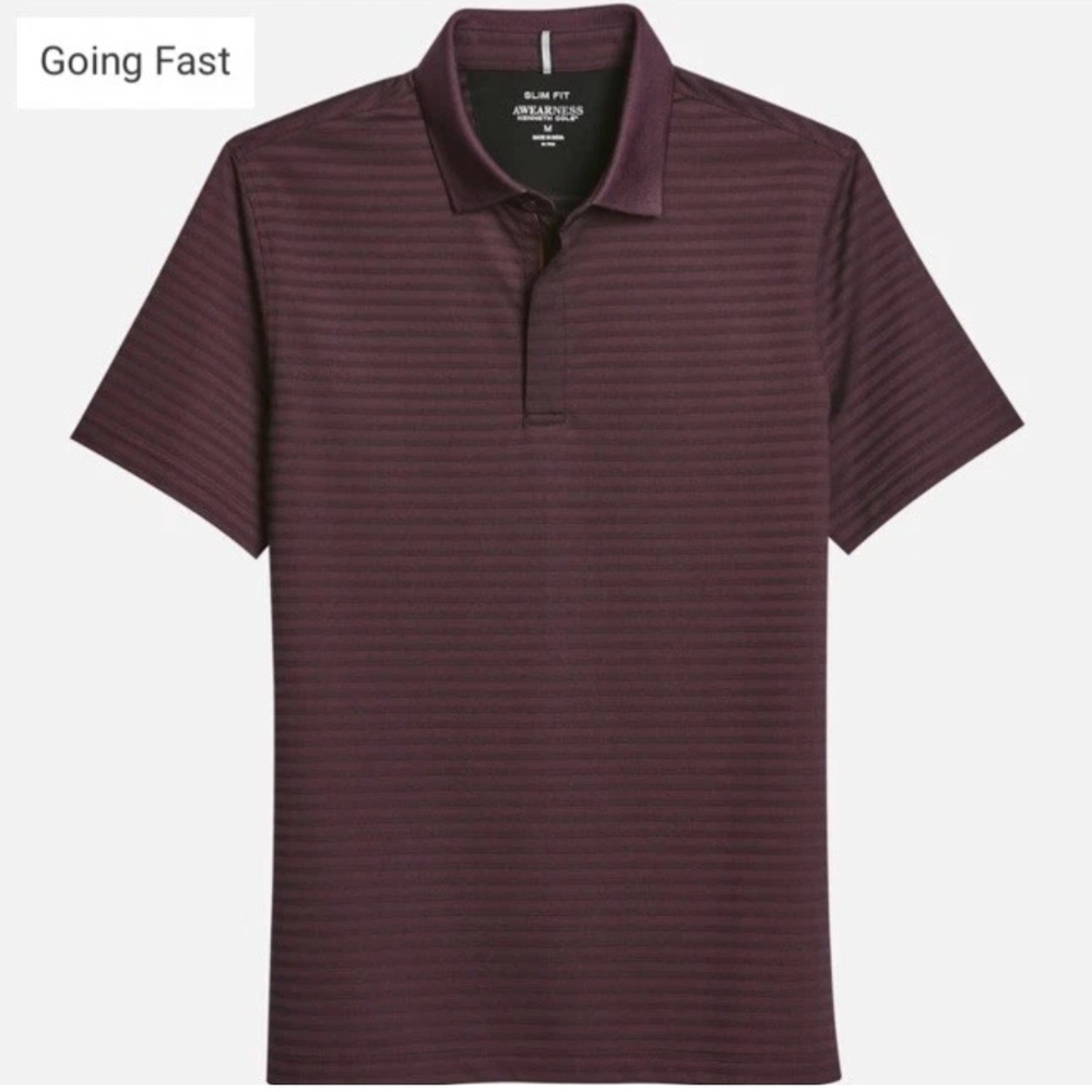 Kenneth Cole Burgundy Polo Shirt